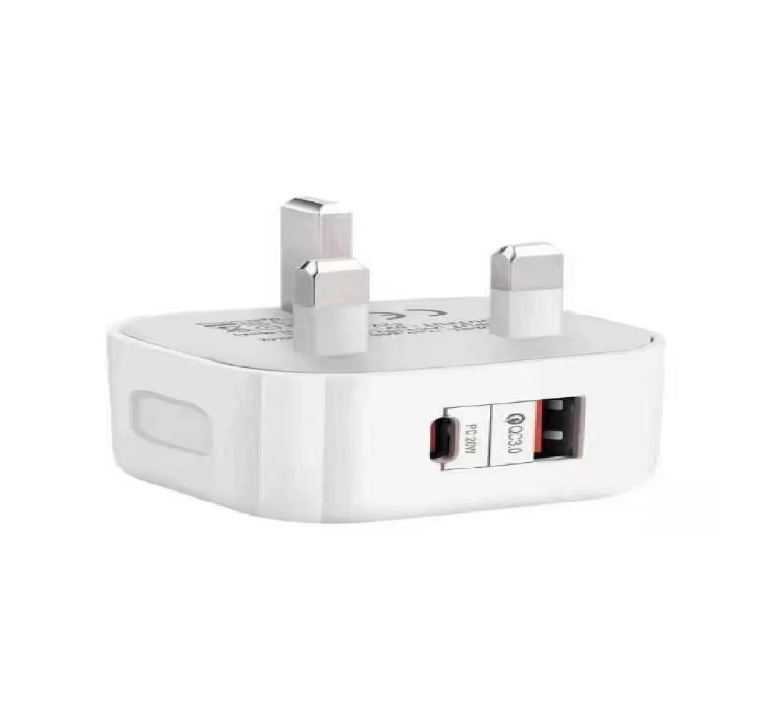 Yxx Fast Charging Adapter Mobile Phone Wall Travel with Multi-Port USB-C Lightning Pd 20W Charger