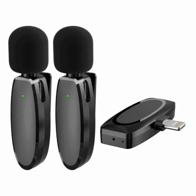 2.4G Smart Dual Lavalier Wireless Microphone Support Noise Canceling for Wireless Microphone Vlogging/Video Streaming