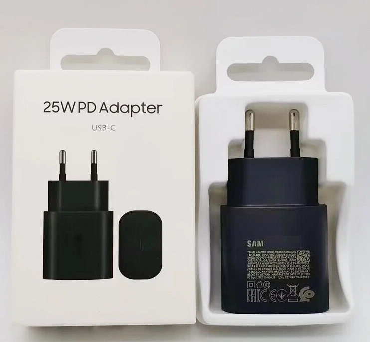 1: 1 Original High Quality Mobile Phone Fast Charger 25W USB-C Pd Adapter for Note10 EU Us Plug