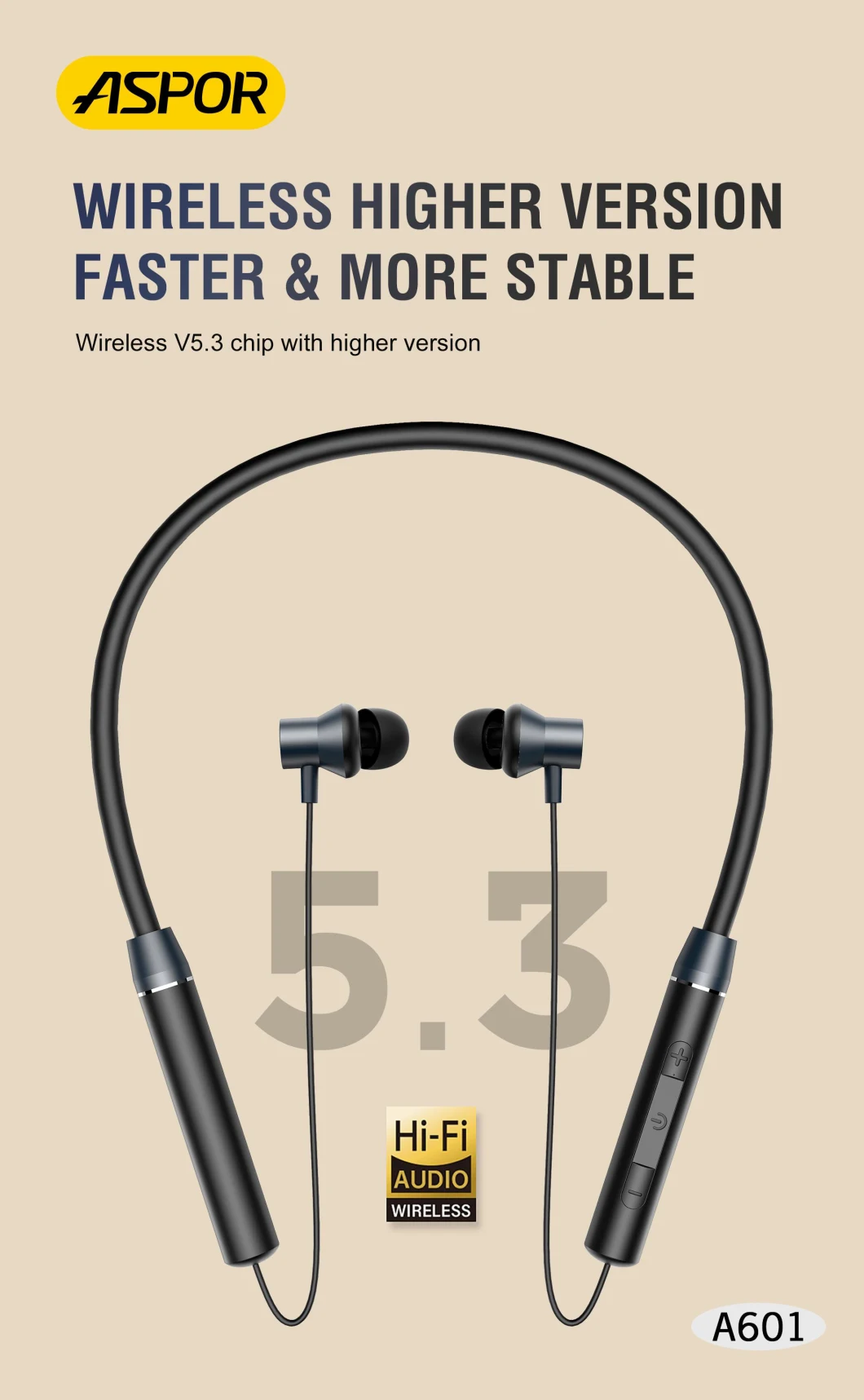 2023 Hot Neck Wireless Earphone Long Battery Life Long Standby Time 120 Hours Neckband