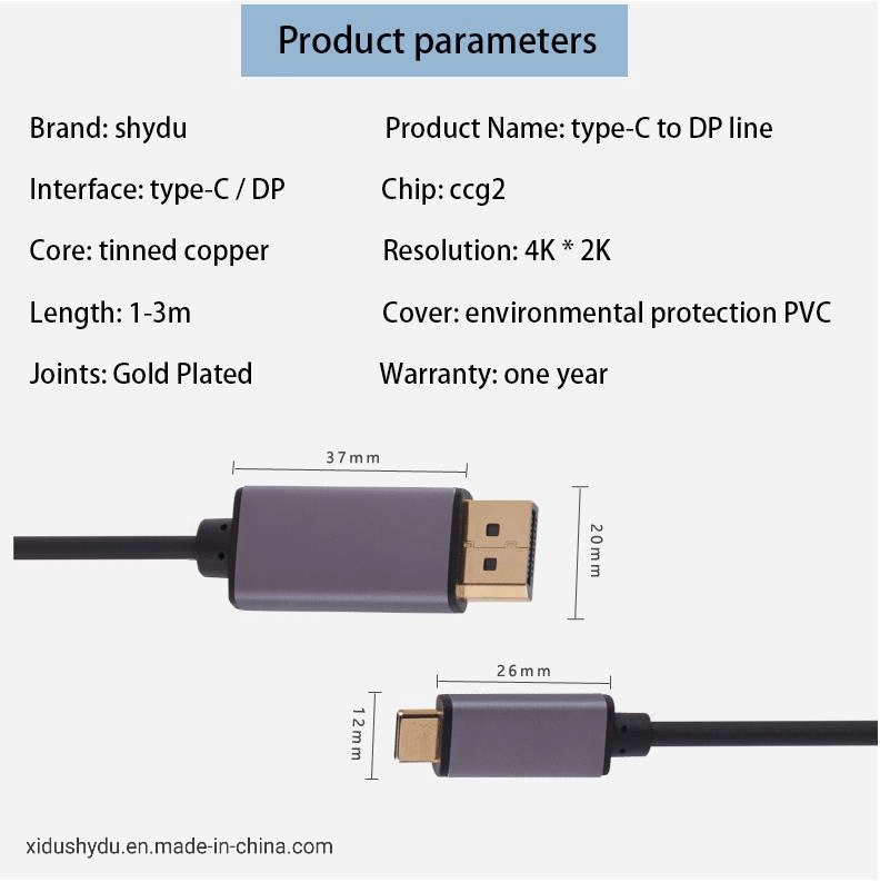 Combined Screen Display Active HD EMI EDID HDTV 1080P 4K 8K 60Hz 144Hz USB 3.1 C Type Mini Dp to Displayport DVI VGA Adapter for MacBook PC Computer