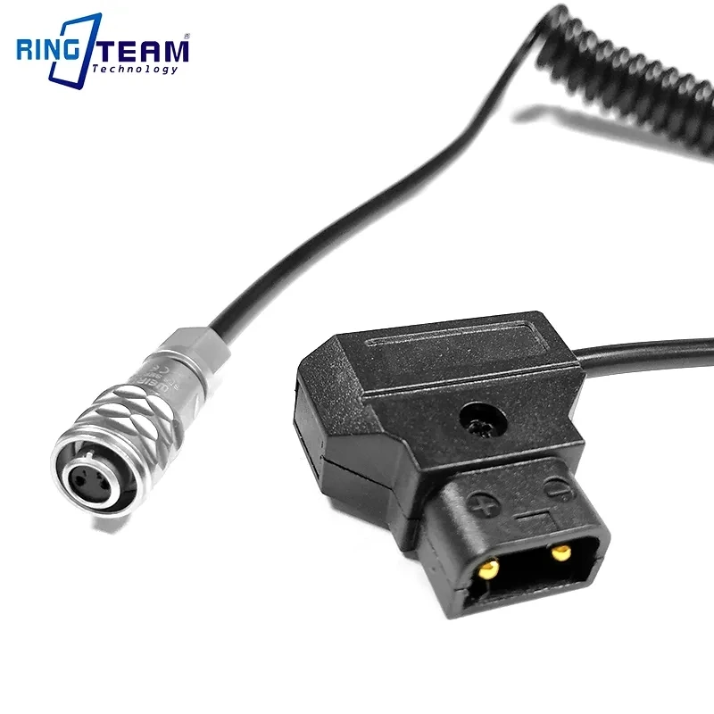 P-Tap D-Tap Adapter to Weipu Fs6 Coiled Power Cable for Bmpcc 4K Bmpcc 6K Blackmagic Pocket Cinema Camera 4K 6K