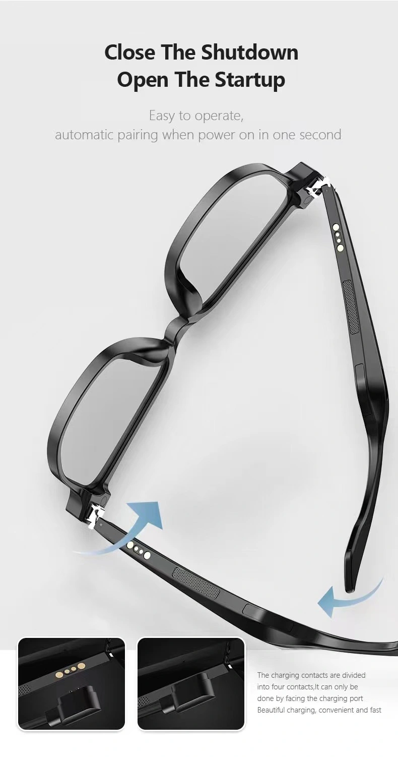 Bluetooth Audio Smart Glasses with Blue Light Filter Lenses - Exceptional Eyeglass Frame Open-Ear Audio Bluetooth Glasses