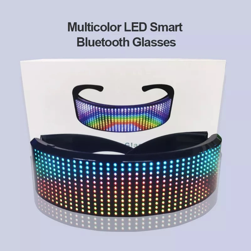 APP Control Bluetooth LED Glasses Unisex Shining Glasses for Party