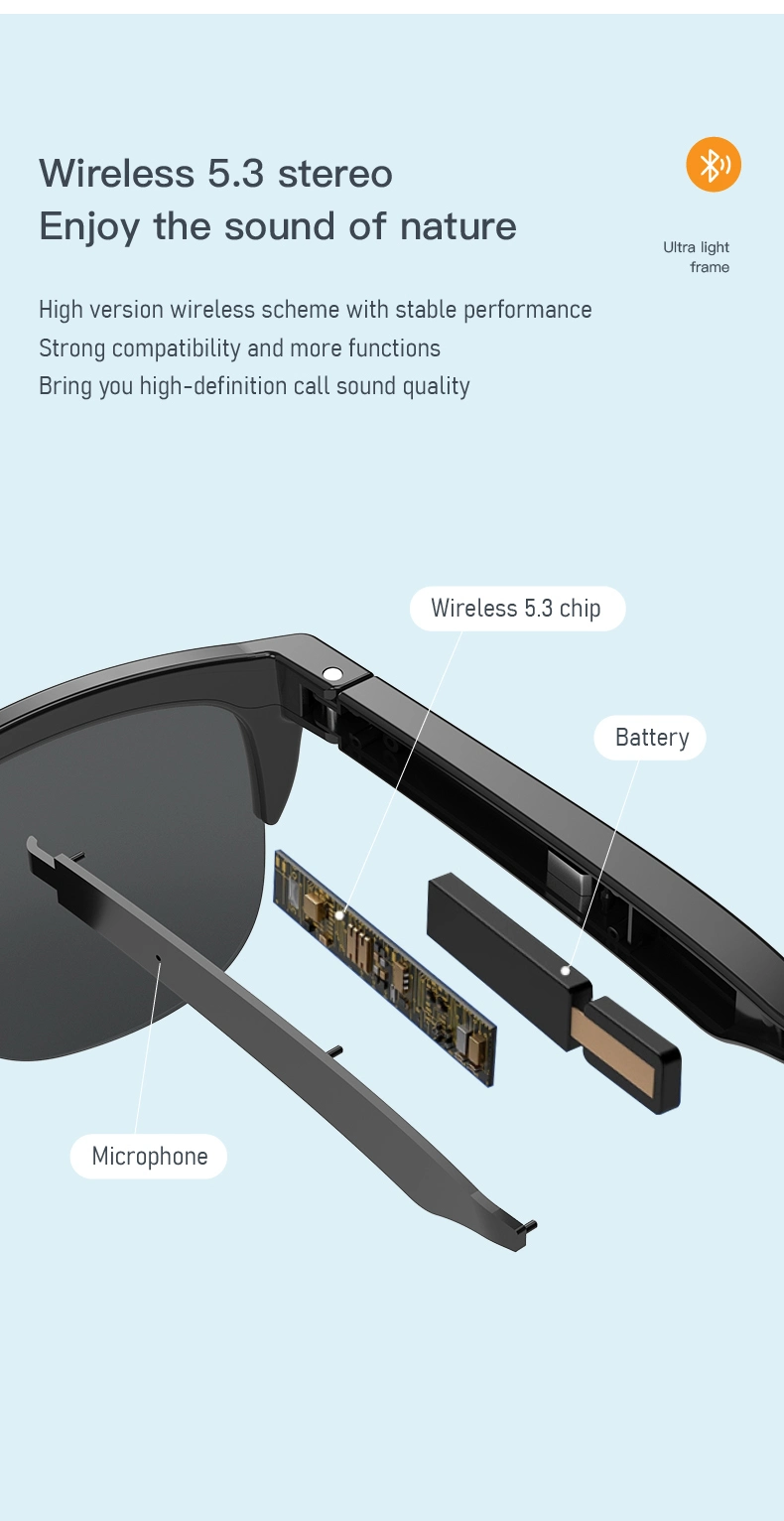 2023 Best Selling Wireless Smart Sunglasses Bluetooth Sunglasses Bluetooth Earphone Wireless Music Earphone Tws Earphone