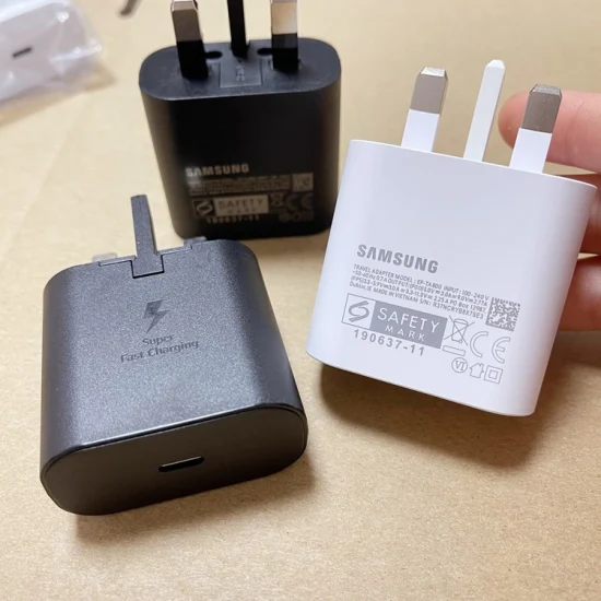 1: 1 Original High Quality Mobile Phone Fast Charger 25W USB-C Pd Adapter for Note10 EU Us Plug