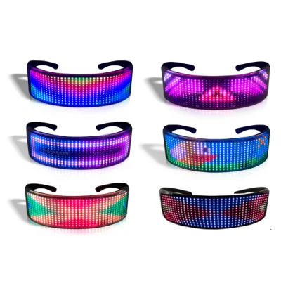 APP Control Bluetooth LED Glasses Unisex Shining Glasses for Party